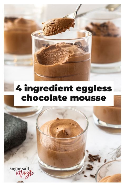 Eggless Mousse Recipes, Easy Mousse Cake, How To Make Mousse, Simple Chocolate Mousse, Eggless Chocolate Mousse, Easy Chocolate Mousse Recipe, Moose Recipes, Dessert Boards, Egg Free Desserts