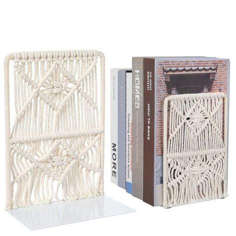 PRICES MAY VARY. Beautiful Design: This metal book stopper has a bohemian look. You can decorate your living room, bedroom or study to make your home look more cosy. Package Includes: You will get 2 metal bookends with a boho look that looks great. You can choose to use them simultaneously or in different places. Size and Material: The size of this decorative bookends is 8x6x3.6 inch, the bookend is made of metal inside and boho outside. You can decorate your home. Sturdy and Durable: This metal Home Book Shelf, Book Stopper, Unique Bookends, Agate Bookends, Bookshelves In Living Room, Decorative Bookends, Baby Room Themes, Farmhouse Modern, Room Book