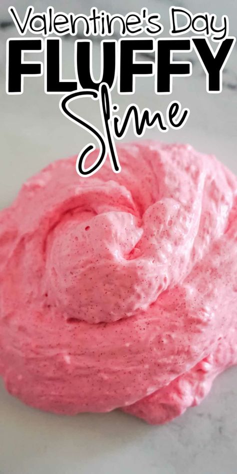 Slime is so much fun to play with and this easy fluffy Valentine's Day slime recipe is one that the kids will love to make and play with. We take the best fluffy slime recipe made with simple ingredients and make it even more fun in a Valentine's Day theme!  If you are wanting a non-candy gift idea for Valentine's Day that the kids can share with their friends this Valentine Slime is perfect! Fluffy Slime Ingredients, Slime Recipe Videos, Best Fluffy Slime Recipe, Slime Recipe Kids, Diy Craft For Kids, Homemade Slime Recipe, Fluffy Slime Recipe, Making Fluffy Slime, Slime Ingredients