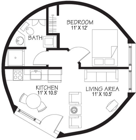 450 sq ft for one floor. Has a lot of potential, would love to work with this! Grain Bin House, Round House Plans, Yurt Home, House Plans South Africa, Casa Hobbit, Silo House, Earth Bag Homes, Geodesic Dome Homes, Dome Home