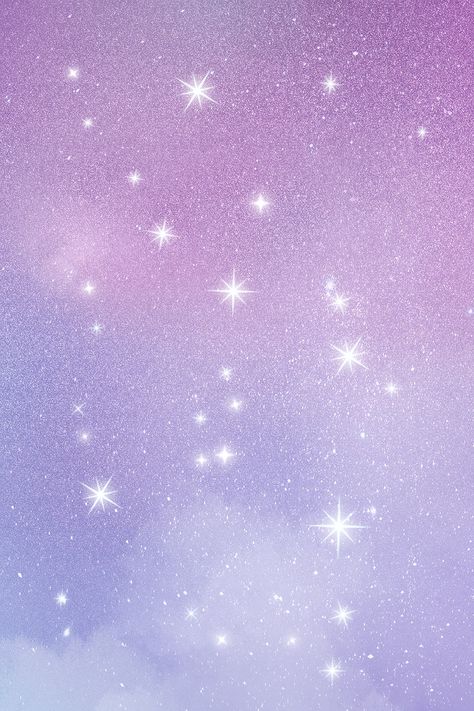 Sparkling purple background, beautiful aesthetic stars in sky design | free image by rawpixel.com / Busbus Purple Glitter Wallpaper, Sky Iphone Wallpaper, Purple Glitter Background, Dream Bored, Purple Background Images, Loteria Boards, Fairy Background, Sparkle Background, Aesthetic Stars