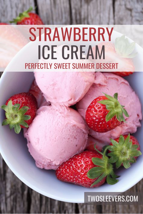 Strawberry Ice Cream Recipe | No Churn Strawberry Ice Cream Ice Cream Recipe No Churn, No Churn Strawberry Ice Cream, Ice Cream Sauce, Homemade Strawberry Ice Cream, Strawberry Ice Cream Recipe, Scream 4, Stove Top Recipes, Homemade Ice Cream Recipes, Single Recipes