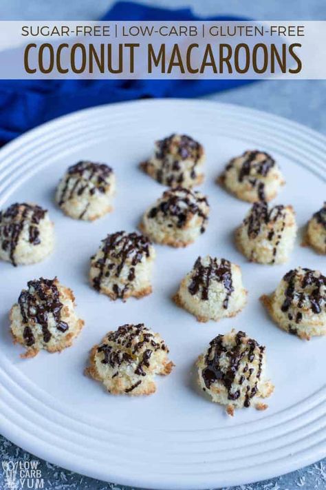 You Sugar Free Coconut Macaroons, Keto Coconut Macaroons, Tartiflette Recipe, Low Carb Cookies Recipes, Keto Cookie Recipes, Low Carb Recipe, Soft Sugar, Macaroon Recipes, Sugar Free Low Carb