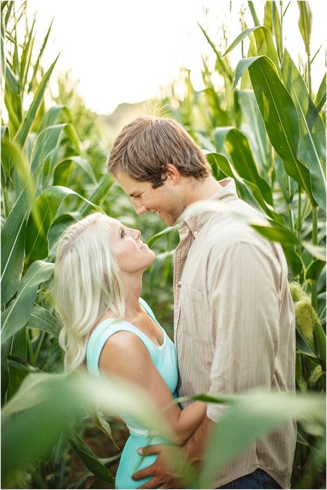 Mandy & Ben Farm Engagement Photos, Field Engagement Photos, Corn Field, Engagement Photos Country, Country Engagement, Knoxville Wedding, Engagement Poses, Wedding Engagement Photos, Photo Couple