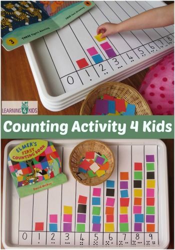 Elmer’s First Counting Book by David McKee is a fabulous book to introduce counting to young children and toddlers. #Booksthatteachchildrentocount Activity Kindergarten, Elmer The Elephants, Counting Activity, Prek Math, Number Activities, Numbers Preschool, Learn To Count, Crafts Easy, Aktivitas Montessori