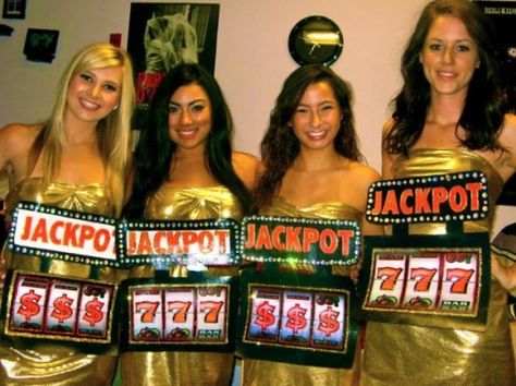 "I'm Feeling Lucky," everyone dresses up in casino related attire. Casino Theme Halloween Costume, Casino Theme Costume, Vegas Dress Up Theme, Vegas Theme Party Outfit Costumes, Vegas Theme Costume, Las Vegas Halloween Costumes, Casino Costume Ideas, Casino Halloween Costumes, Las Vegas Costume Ideas