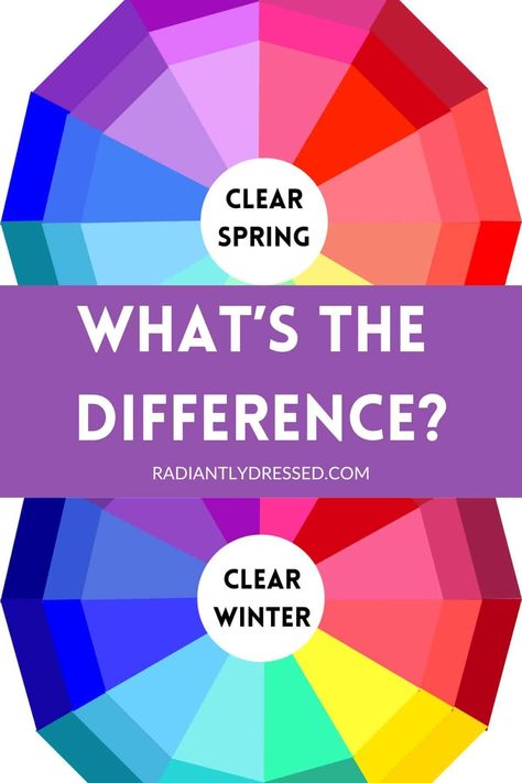 Are you a Clear Spring or a Clear Winter? Discover your true color season with our comprehensive guide! Learn how to assess your skin’s undertones, evaluate contrast and intensity, and identify the best neutrals for your palette. Embrace the vibrant warmth of Clear Spring or the stark coolness of Clear Winter and transform your wardrobe today! Bright Spring Vs Bright Winter, True Spring Color Analysis, Clear Winter Outfits, Clear Color Palette, Clear Winter Color Palette, Clear Spring Color Palette, Bright Winter Color Palette, Clear Winter Palette, Clear Spring Palette