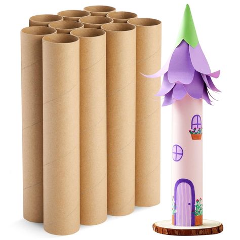 PRICES MAY VARY. Empty Paper Towel Rolls for Crafts: You can use our empty paper towel cardboard tubes to craft DIY home decor, help you with classroom projects, and for creating custom party favors Highly Customizable: Our brown cardboard tubes for crafts can be cut, glued, painted, and assembled into a variety of shapes, structures, and designs Lightweight and Durable: The sturdy cardboard rolls are made from quality cardboard and will not crumple when held or painted Dimensions: Each of the p Brown Rolls, Diy Projektit, Product Showcase, Toilet Paper Roll Crafts, Paper Roll Crafts, Diy Classroom, Cardboard Tubes, Crafting Paper, Paper Crafts For Kids