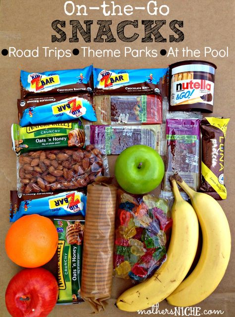 This is a great resource of on-the-go snacks for our upcoming trip! Supraviețuire Camping, Road Trip Food, Road Trip Snacks, Oats And Honey, Travel Snacks, Snacks For Kids, On The Go Snacks, Road Trip With Kids, Snacks Saludables