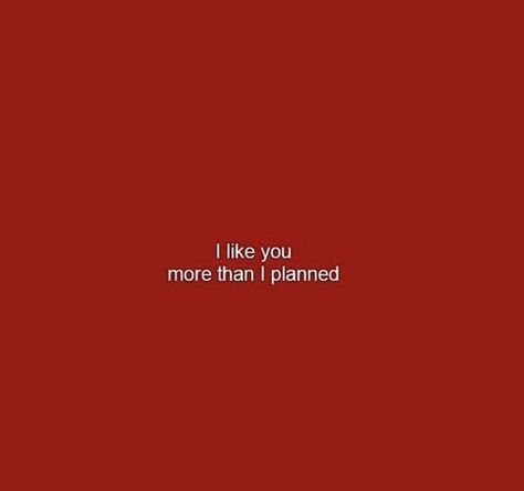 i like you more than i planned I Like You More Than I Planned, I Like You Aesthetic, Red Quotes, Atonement, I Love You Quotes, I Like You, Reminder Quotes, Love You More Than, Hopeless Romantic