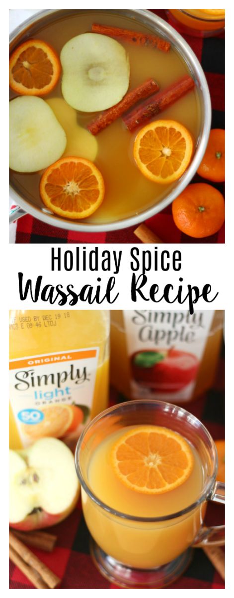 Holiday Spice Wassail Recipe For the Holidays Hot Wassel Recipe, Holiday Wassail, Wassail Recipe Crockpot, Wassil Recipe, Texas Foods, Fall Cider, Hot Spiced Cider, Thanksgiving Punch, Wassail Recipe