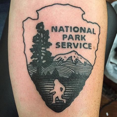 National Parks Tattoo Ideas, Sasquatch Tattoo Small, National Parks Tattoo, National Park Tattoo Ideas, Big Foot Tattoo, Sasquatch Tattoo, National Park Tattoo, Bigfoot Tattoo, Saints Tattoo