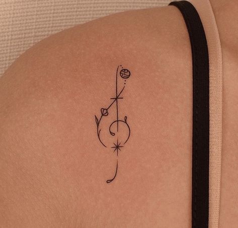 Small Music Tattoos, Violin Tattoo, Key Tattoo, Music Tattoo Designs, Tattoos For Lovers, Small Hand Tattoos, Minimalist Tattoos, Discreet Tattoos, Music Tattoos