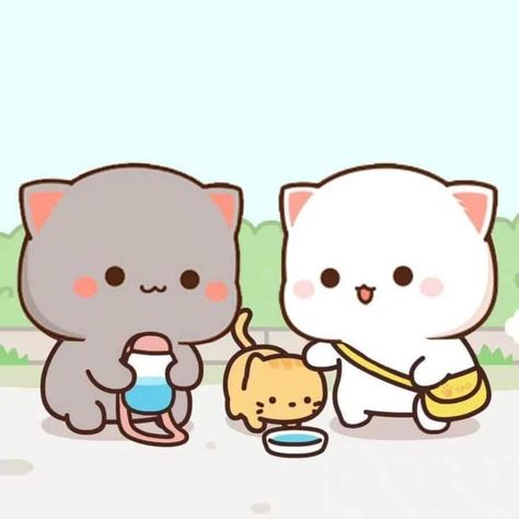 https://instagram.com/bububabycouples?igshid=1ltp86tpxp77w Cat Cute Couple, Peach And Goma, Peach Goma, Chibi Cat, Cat Couple, Cute Cartoon Images, Sweet Pic, Cat Cute, Cute Cat Gif