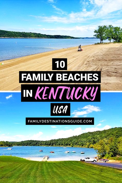 Want to see the top kid-friendly beaches in Kentucky? Want ideas for a Kentucky beach vacation that’s fun, and safe, for the whole family? We’re FamilyDestinationsGuide, and we’re here to help: Discover the best family beaches in Kentucky - so you get memories that last a lifetime! #kentucky #kentuckybeachvacation #kentuckybeaches #kentuckywithkids #kentuckyvacation #familyvacation Things To Do In Kentucky, Kentucky Attractions, Kentucky Vacation, Kentucky Derby Outfit, Best Family Beaches, Mammoth Cave National Park, Kentucky Travel, Friend Vacation, Lake Vacation