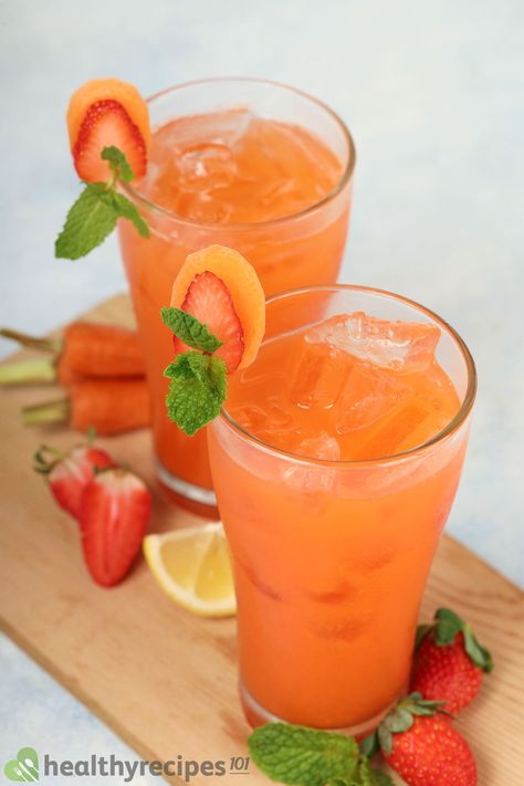 Chicken Bog Recipe, Chicken Bog, Carrot Juice Recipe, Ginger Shots, Fruit Juice Recipes, Sweet Carrot, Healthy Fitness Meals, Strawberry Juice, Juicer Recipes