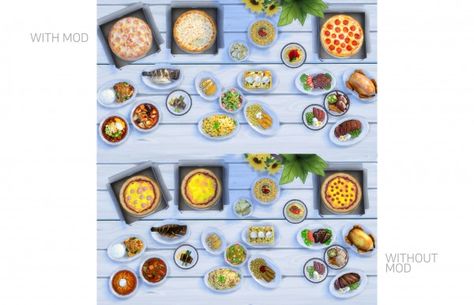 Mod The Sims: Food Texture Overhaul by yakfarm • Sims 4 Downloads Food Texture, Food Tags, David Sims, Sims 4 Mm Cc, Sims 4 Mm, Sims 4 Downloads, Edible Food, Sims 4 Update, Best Sims