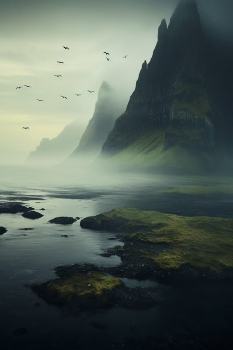 Cliff City Fantasy Art, Fantasy Travel Aesthetic, Atmospheric Landscape Photography, Mountain Cliff Aesthetic, Ancient Temple Concept Art, Cliff Photography, Cliff Landscape, Unique Scenery, Cliff Art