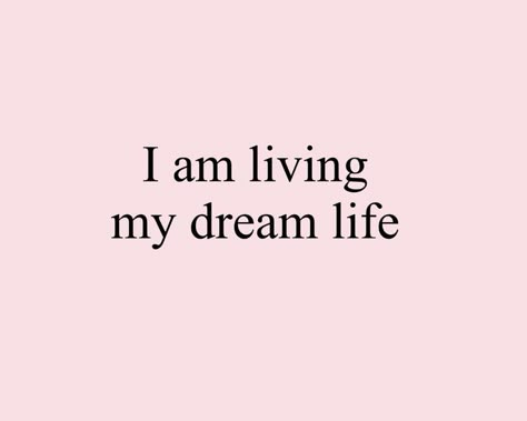 I Am Living My Dream Life Affirmation, Vision Board 2025 Pink, 2025 Vision Board Aesthetic Pink, Pretty Affirmations Aesthetic, Girly Quotes Aesthetic, Vision Board Words, Vision Board Themes, Living My Dream Life, Vision Board Pics