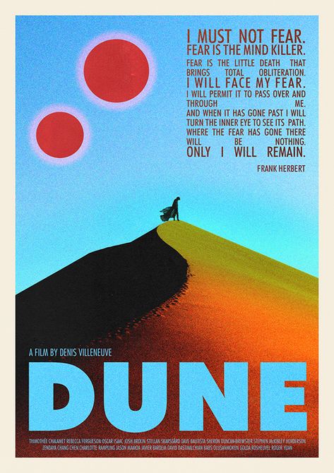 DUNE poster on Behance Dune Poster, Dune Film, Dune Art, Denis Villeneuve, Dorm Posters, 타이포그래피 포스터 디자인, Best Movie Posters, Film Poster Design, Retro Film