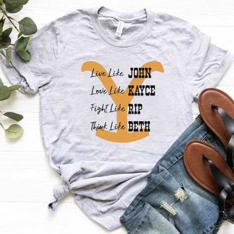 Beth Yellowstone, Yellowstone Shirts, Yellowstone Tv Show, Yellowstone Outfits, Yellowstone Ranch, Cricut Sayings, Yellowstone T Shirts, Team Bride Shirts, Camp Shirts