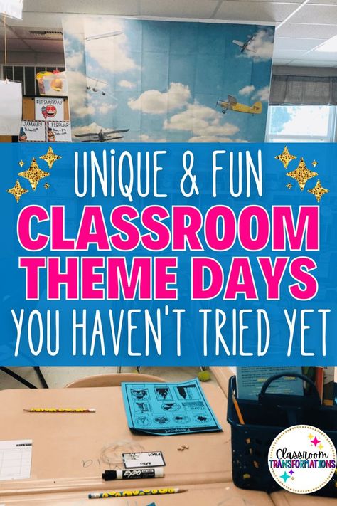 Classroom Theme Days, Third Grade Classroom Themes, Third Grade Classroom Decor, Classroom Transformation Ideas, Theme Third Grade, Middle School Classroom Themes, Catholic Schools Week, Elementary Classroom Themes, Middle School Classroom Decor