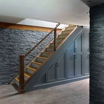 Under Basement Stairs, Basement Stairway, Bar Pictures, Basement Staircase, Basement Stairs Ideas, Staircase Designs, Rustic Basement, Staircase Storage, Basement Layout