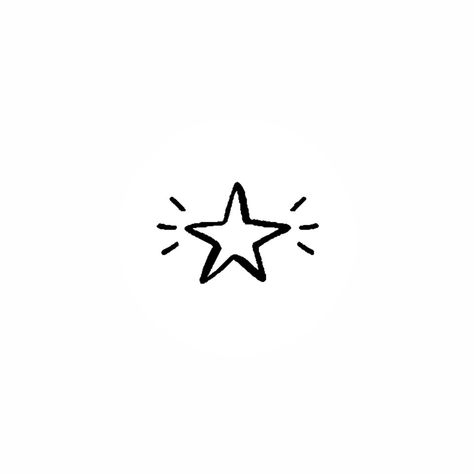 Cute Stars Drawing, Acubi Tattoo, Nursing Wallpaper, Black Line Tattoo, Star Doodle, Black And White Photo Wall, Scribble Art, Dad Tattoos, Simple Line Drawings