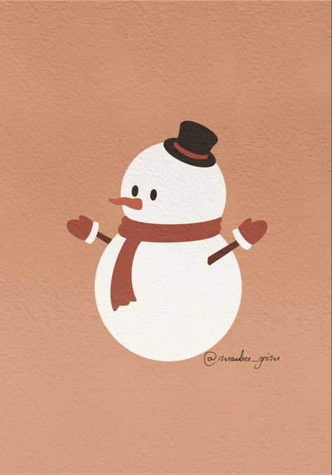 Xmas Profile Pictures, Aesthetic Snowman Drawing, Christmas Drawing Snowman, Preppy Christmas Drawings, Christmas Simple Background, Cute Christmas Profile Pics, Snowman Aesthetic Wallpaper, Snowman Wallpaper Aesthetic, Simple Snowman Drawing