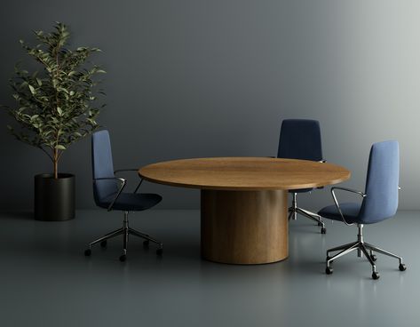 With its rounded shape, the Geo conference table facilitates better communication. No one is left out of the conversation or hidden from view. The table's design encourages eye contact, making it easier for participants to connect with one another. Office Conference Table, Application Ideas, Better Communication, Left Out, Conference Table, Eye Contact, Table Design, Office Furniture, The Conversation