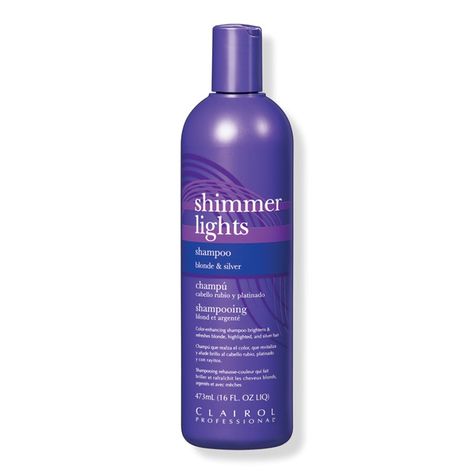 17 Best Shampoos for Gray Hair of 2023 to Minimize Brassiness | Allure Brighten Gray Hair, Shimmer Lights Shampoo, Purple Shampoo For Blondes, Blonde Silver, Purple Conditioner, Shampoo For Gray Hair, Grey Blonde Hair, Grey White Hair, Highlighted Hair