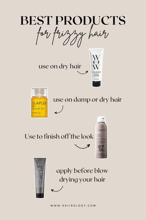 Products For Frizzy Hair, Hair Frizz Control, Tame Flyaways, Anti Frizz Hair, Dry Frizzy Hair, Best Hair Care Products, Hair Frizz, Vlasové Trendy, Hair Solutions