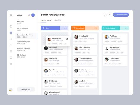 Kanban for Job Manager by Roman Cherepivskiy on Dribbble Ui Design Dashboard, Card Ui, Job Info, Kanban Board, Ui Design Website, Dashboard Ui, Web Ui Design, Application Design, Task Management