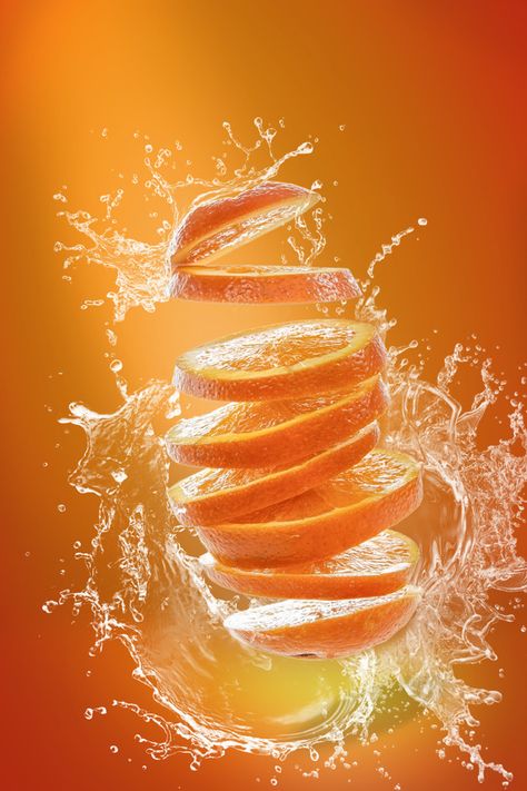 Oranges In Water, Fruit Splash, Photoshop Tricks, Advertising Graphics, Orange Water, Honeymoon Photos, Photoshop Tutorial Photo Editing, Fruit Wallpaper, Female Art Painting