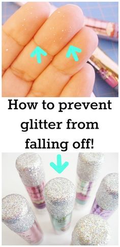 How to prevent glitter from falling off just about anything — purses, shoes, decorations, or beauty product packaging! Beauty Product Packaging, Nyttige Tips, Glitter Crafts, Glitter Force, Beauty Packaging, Wrapping Ideas, Mod Podge, Crafty Craft, Crafty Diy