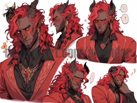 Tiefling lord for $4 https://www.deviantart.com/aibondar/art/Tiefling-Aristocrat-06-12-23-4-31-1003220121 More adopts here: https://www.deviantart.com/aibondar 🌟 Immerse yourself in the world of fantasy! Explore diverse characters and inspire our AI art journey on DeviantArt. #FantasyArt #Roleplay #AIArt #Creativity" #adopt #adoptable #aibondar Red Tiefling Male, Red Tiefling, Random Character, Coloured People, Diverse Characters, Oc Inspo, Support Art, Hot Anime, World Of Fantasy