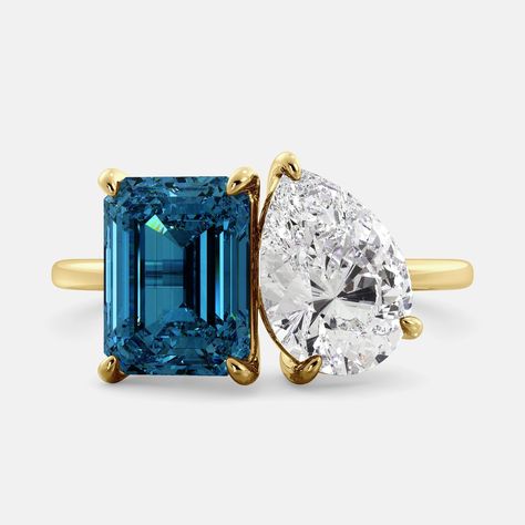 All Toi-et-Moi rings are made from sustainable, lab-grown gems and are available in recycled gold. December Ring, Gemini Ring, December Birthstone Ring, Bling Ring, Blue Diamonds, Blue Topaz Gemstone, London Blue Topaz Ring, Rings Rings, Dream Nails