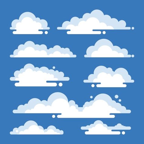 Cloud Graphic Design, Drawn Clouds, Clouds Illustration, Cloud Template, Image Cloud, 3d Geometric Shapes, Flight Mode, Inktober 2023, Cloud Illustration