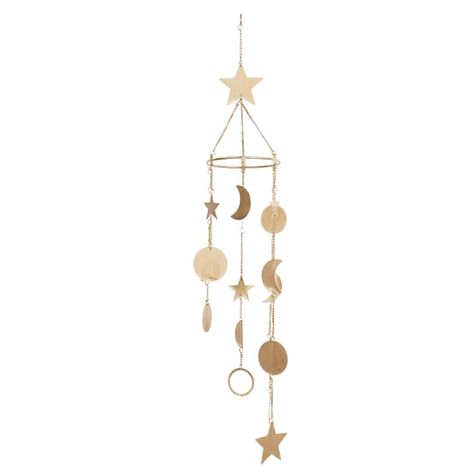 Modern Wind Chimes, Moon Wind Chimes, Stars And Moons, Nails And Screws, Moon And Star, Eclectic Design, Wind Chime, Eclectic Style, Solid Metal