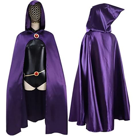 PRICES MAY VARY. Package Including includes 1x purple cloak+1x red stone belt+1x black tights, with this charming cosplay costume, makes you become the focus at all parties! High-Quality Cosplay Costume: This TeenTitans-Cosplay costume for women is made of flexible polyester, elastic and comfortable to wear,designed for people who love cosplay costumes. Unique Design: TeenTitans-Cosplay costume for women with zipper design easily to wear, no matter how you design your costume, this beautiful cos Raven Halloween Costume, Purple Cloak, Women's Cosplay, Costumes Unique, Raven Costume, Raven Cosplay, Beautiful Cosplay, Womens Cosplay, Office Casual Outfit