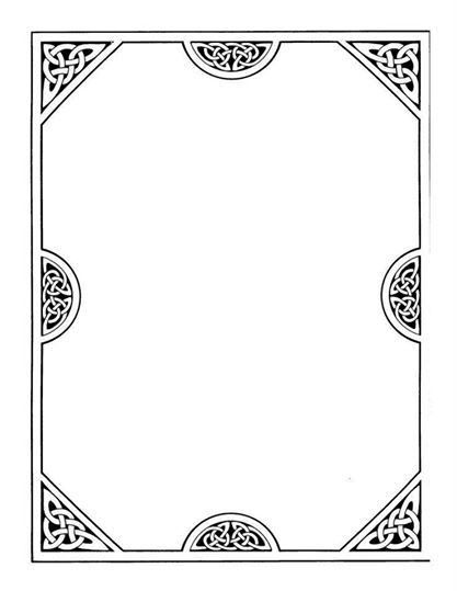 Celtic Patterns Border, Blank Frames, Celtic Border, Free Adult Coloring Printables, Pagan Crafts, Adult Colouring Printables, Leather Patterns, Page Borders Design, Board Game Design