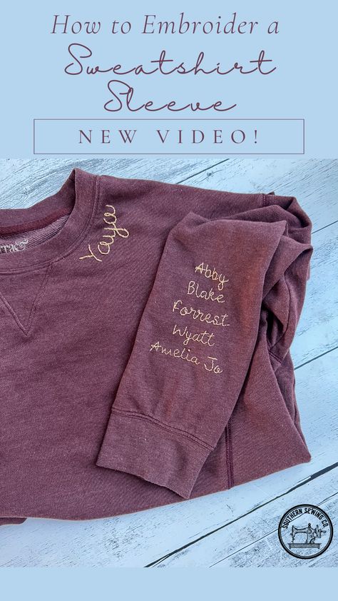 Embroidered Crew Neck Sweatshirt Diy, Add Lace To Sweatshirt, Diy Embroidery Crewneck, Distressed Crewneck Sweatshirt Diy, Hand Stitched Sweatshirt Diy, How To Embroider On Shirt, Hand Sewn Applique, Valentines Embroidered Sweatshirt, Diy Stitching Clothes