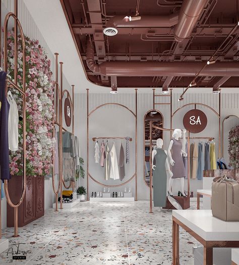 Fashion Retail Interior, Clothing Boutique Interior, Luxury Clothing Store, Luxury Retail Store, Butik Design, Shop Counter Design, Fashion Store Design, Retail Store Interior Design, Clothing Store Interior