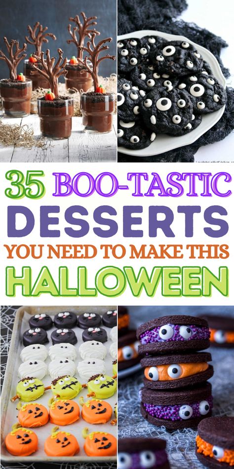 Decoration Ideas For Halloween, Creepy Cupcakes, Easy Halloween Desserts, Halloween Dessert Ideas, Halloween Themed Desserts, Halloween Party Desserts, Fun Halloween Desserts, Spooky Halloween Desserts, Halloween Deserts