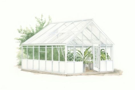 Download premium image of Greenhouse garden outdoors drawing plant. AI generated Image by rawpixel. by Ratcharin Noiruksa about background, texture, plant, aesthetic, and illustration 12654607 Greenhouse Sketch Architecture, Greenhouse Sketch, Greenhouse Drawing, Outdoors Drawing, Greenhouse Illustration, Texture Plant, Fire Sketch, Container Project, Commercial Greenhouse