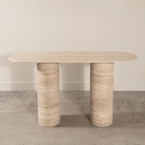 La Paradis Console Table | Travertine Console Table | En Gold | Melbourne – en gold Travertine Console Table, Travertine Console, Marble Furniture, Stone Dining Table, Travertine Stone, Barker And Stonehouse, Hall Table, Dining Table Design, Stone Design