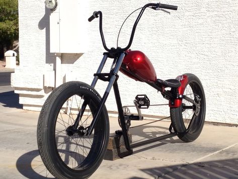 Custom chopper bobber bicycle rat hot rod bike cruiser beach VW Jesse Lowrider Bicycle, Rat Rod Bike, Custom Motorcycles Bobber, Trike Bicycle, Biking Diy, Bike Pictures, Bobber Bikes, Practice Drawing, Custom Chopper