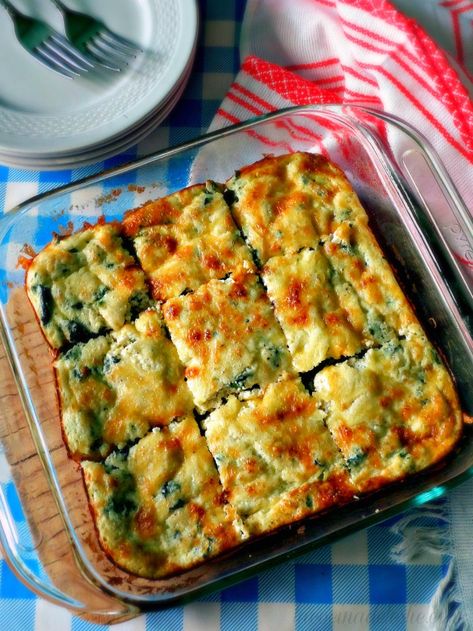 Ricotta Bars, Spinach Squares Recipe, Spinach Squares, Brunch Casseroles, Spinach Side Dish, Savoury Tarts, Ricotta Spinach, Christmas Brunch Recipes, Roasted Tomatillo