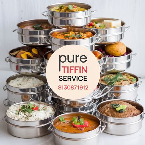 🍴🍽️ Craving tasty, home-cooked meals? Pure Plates Tiffin Service delivers just that! Contact us at 8130871912 for fresh and flavorful options. 📞😋 #Foodie #PurePlates Indian Lunch Box, Craving Tasty, Tiffin Service, Contact Us, Lunch Box, Pure Products, Quick Saves