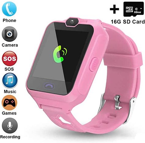 Amazon.com: toys for girls that are 9 years old Phone Watch For Kids, Cool Toys For Girls, Accessoires Iphone, Princess Toys, Cool Gifts For Kids, Watches Unique, Cheap Gifts, Micro Sd Card